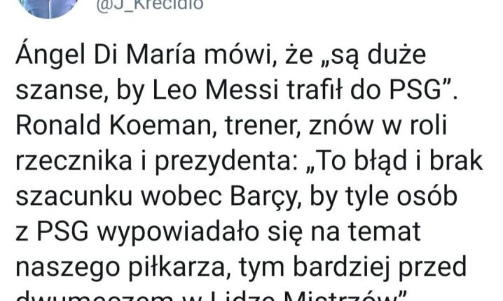Piłkarz PSG ZAPOWIADA TRANSFER Leo Messiego!